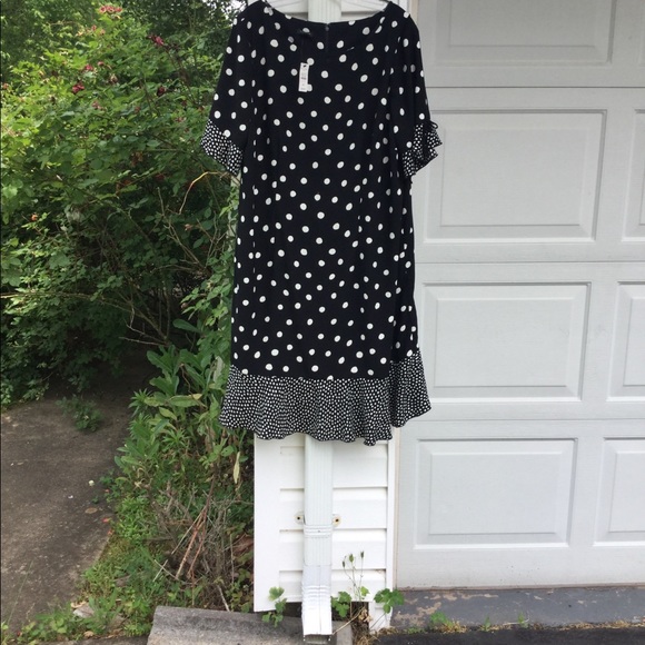 NWT Talbots Polka Dot Ruffled Sleeve & Hem - Picture 6 of 6